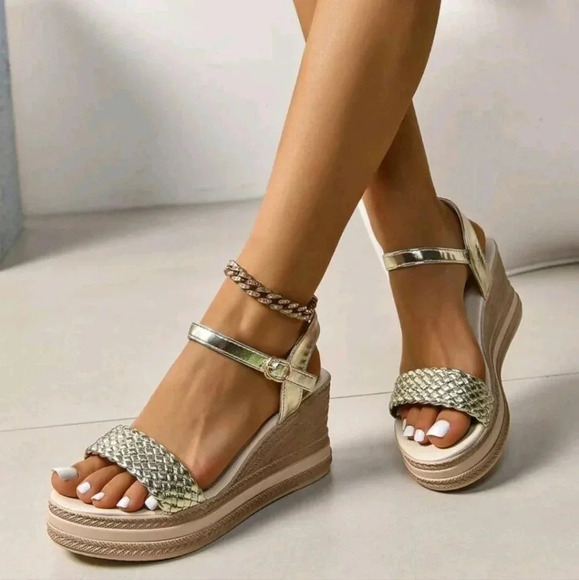 Youth's Fashionable And Versatile Anti-Mite Rope Bottom Weaved Strap Ladies' - Picture 1 of 7